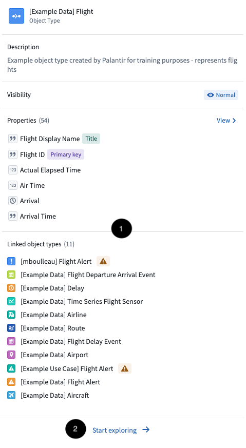 Object type preview