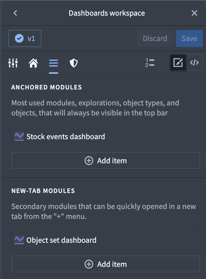 Carbon anchored and new tab modules