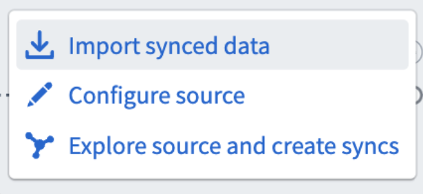 Actions you can take on the source node in Pipeline Builder.