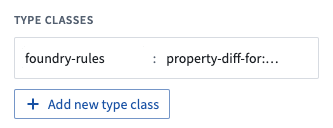 Example type class name and kind added to a property in ontology app