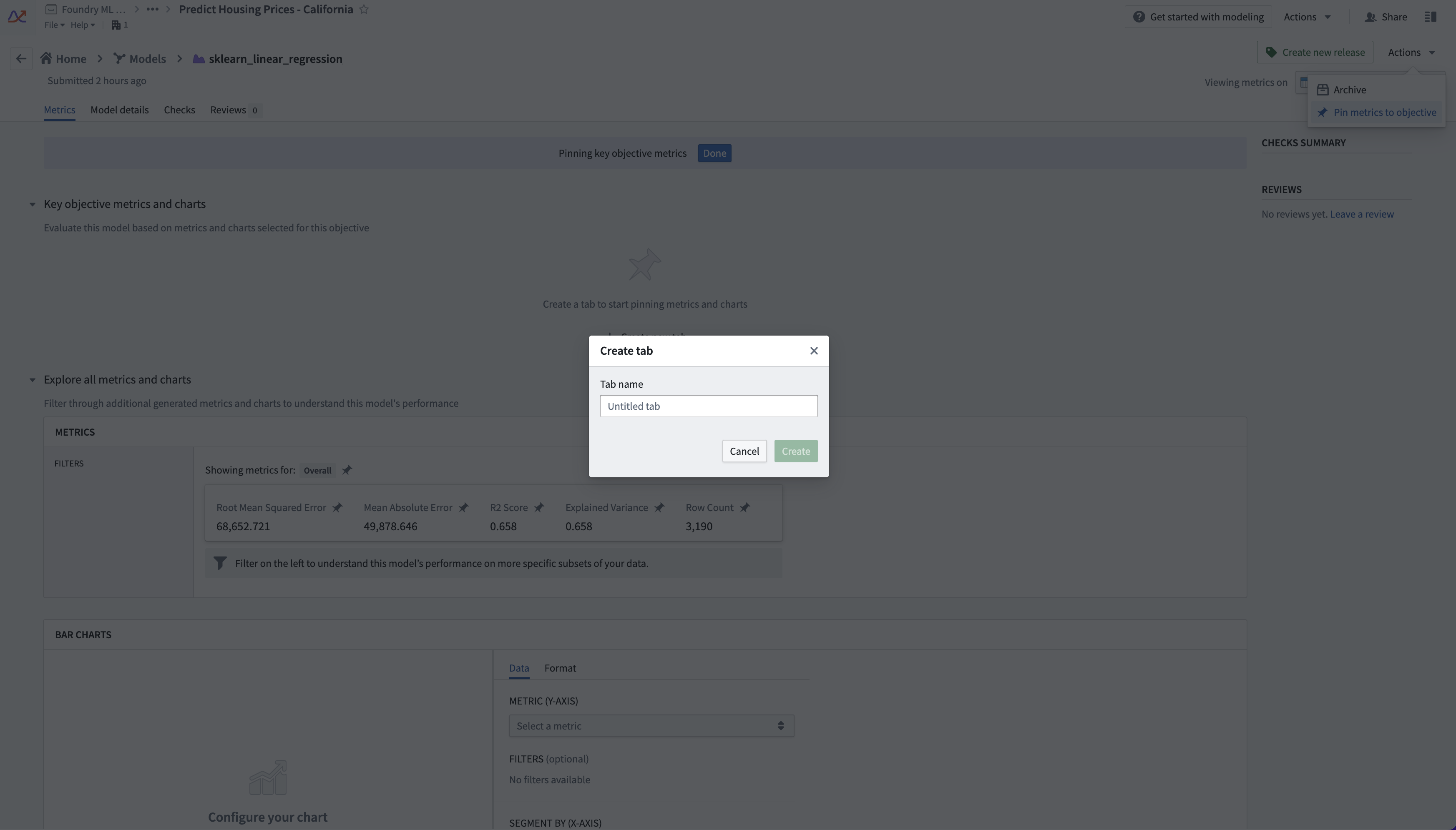 create tab