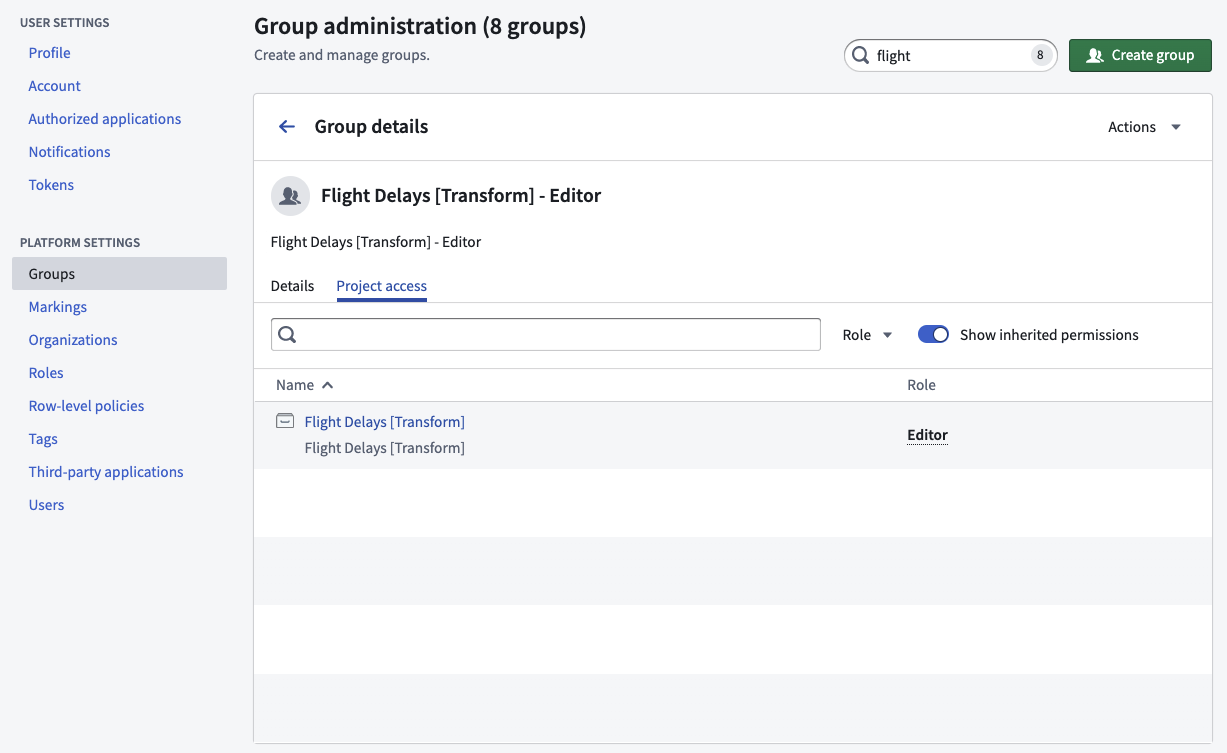 Group Project access