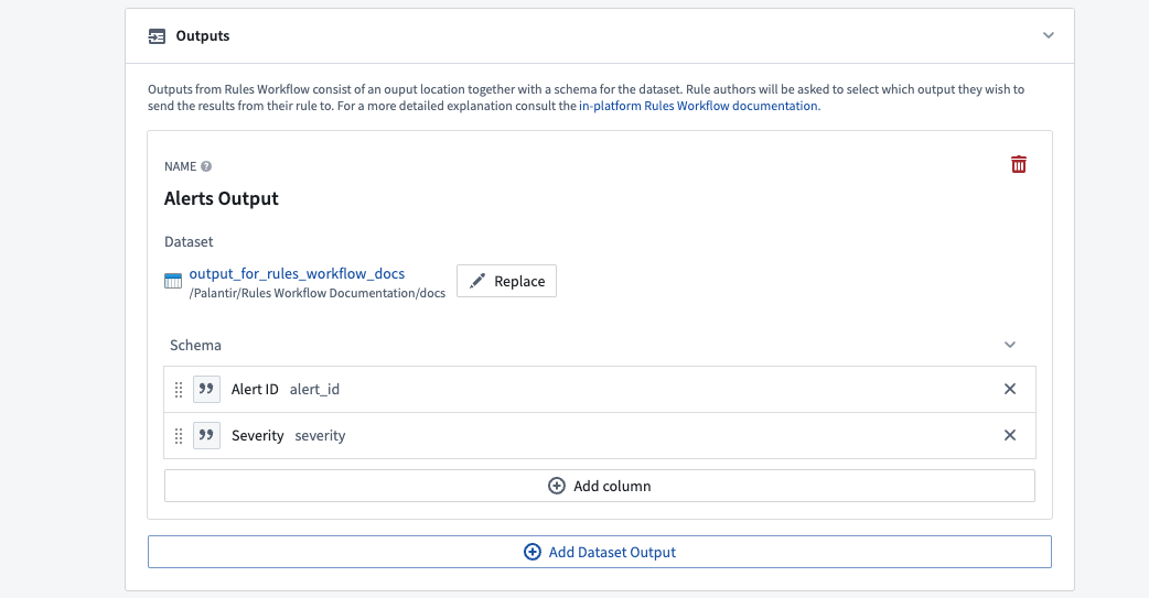 Foundry Rules workflow output