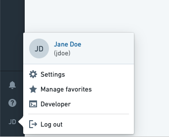 Open Foundry user settings
