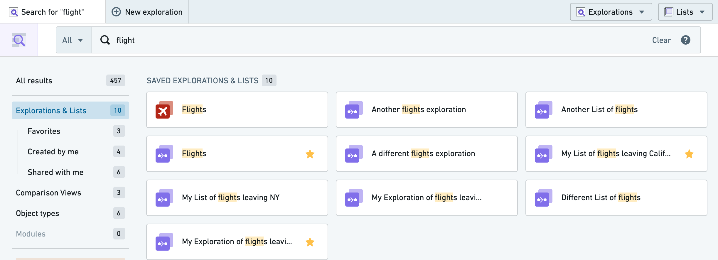 Explorations Search Results