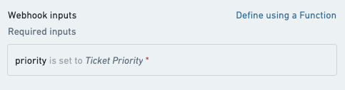 Mapping webhook input to an existing action parameter