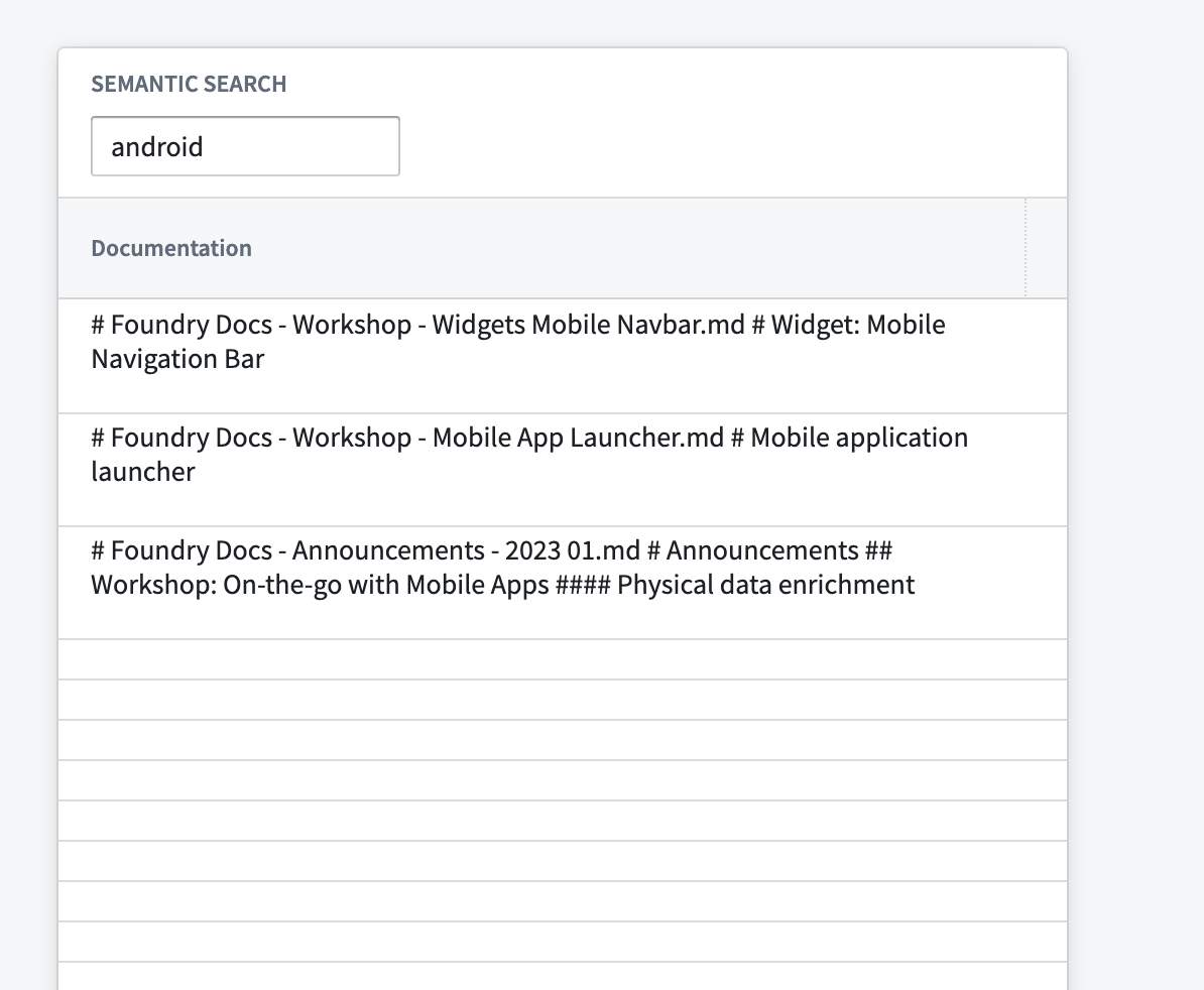 Workshop KNN semantic search