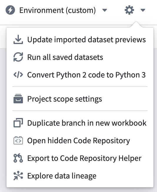Hidden repository button