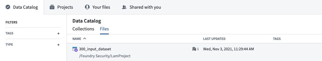 Use the Filters panel to easily search for and find resources.