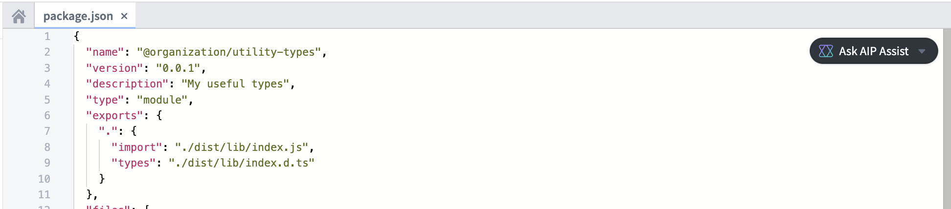 Define NPM libraries in a TypeScript v2 repository.