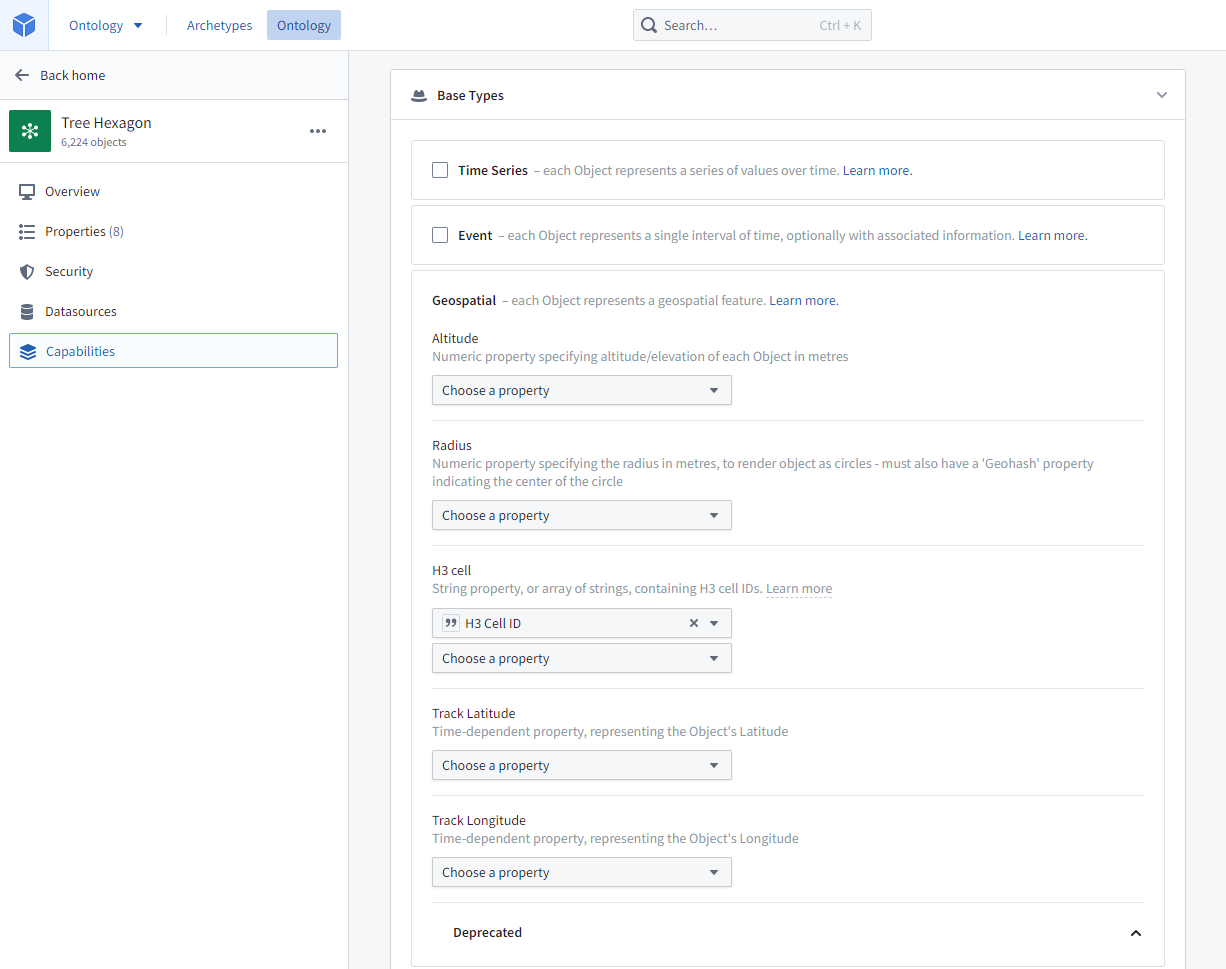 H3 property configuration in the Ontology Manager
