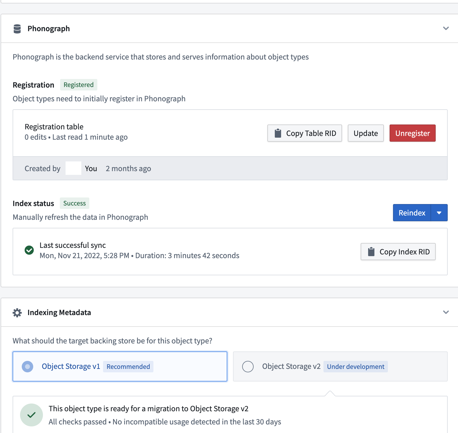 OSv1 to OSv2 migration landing page