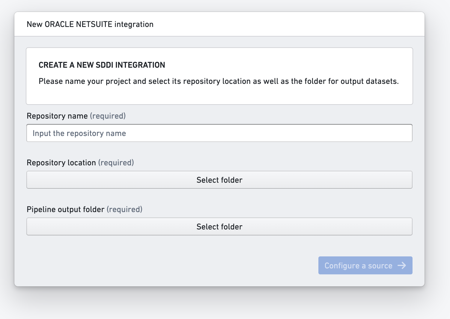 Initial set up of new repository for non-SAP sources