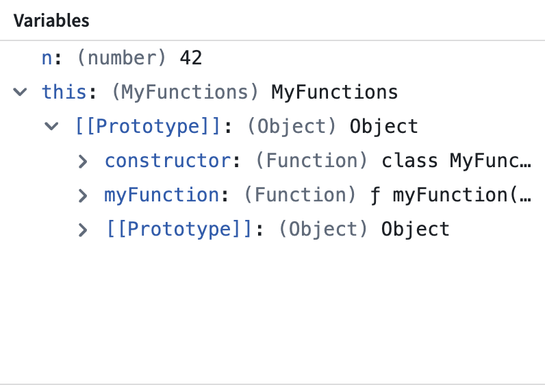Debugger variables.