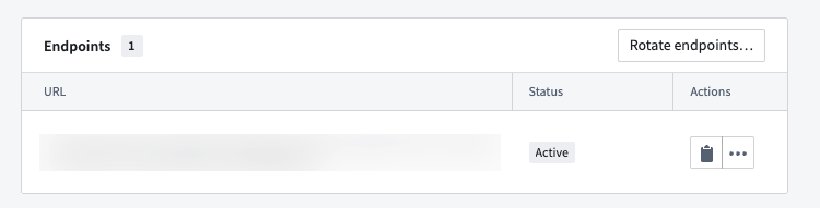 The listener's endpoints table shown in the "Configuration" step.