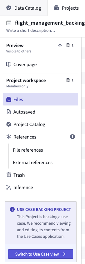 Switch to use case view