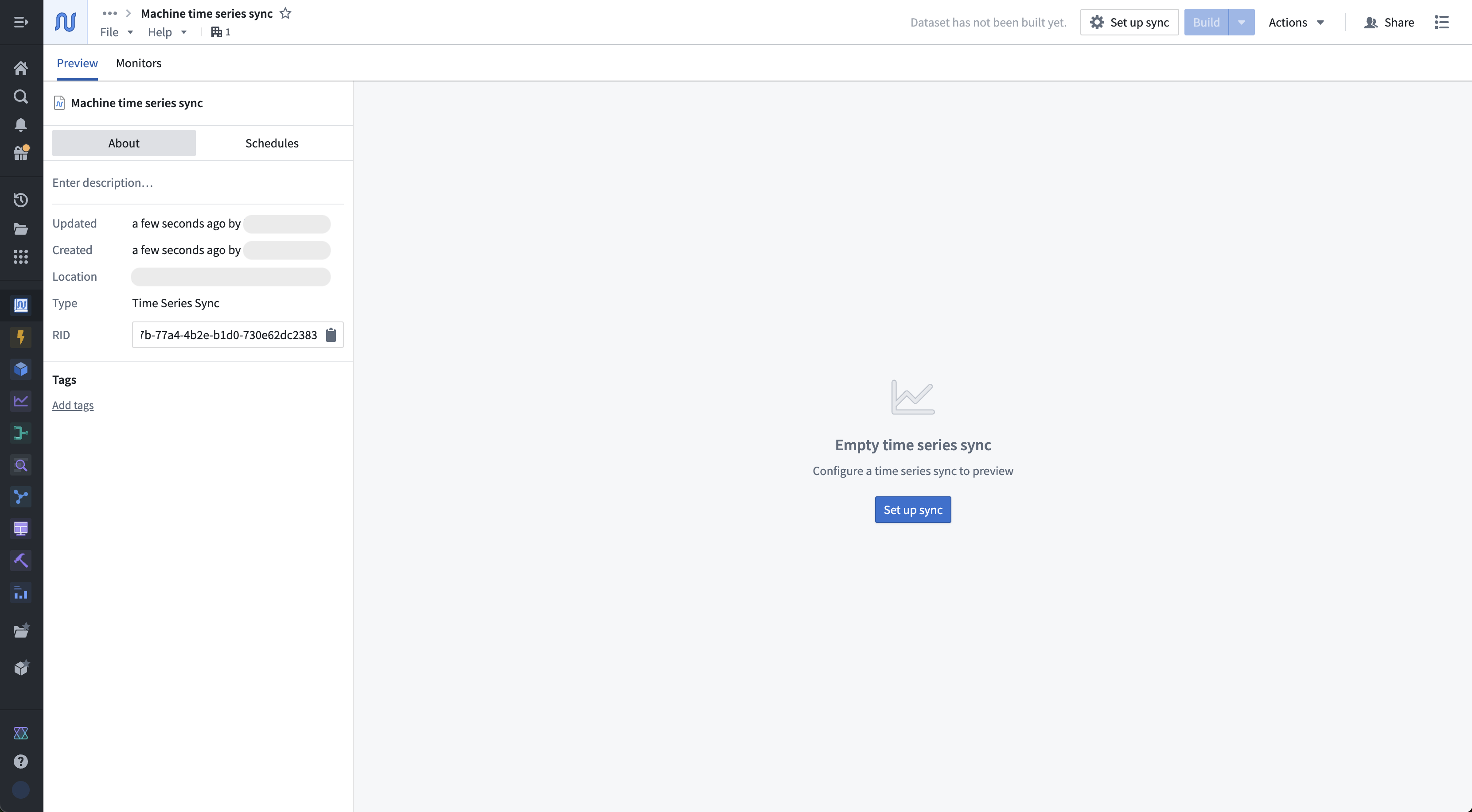 Create time series sync