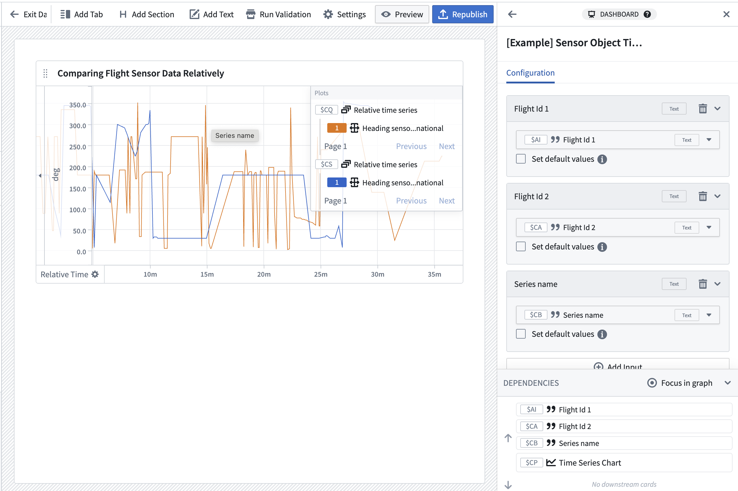 Add string input to dashboard