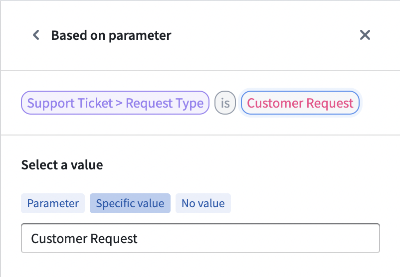 Example: Select a value