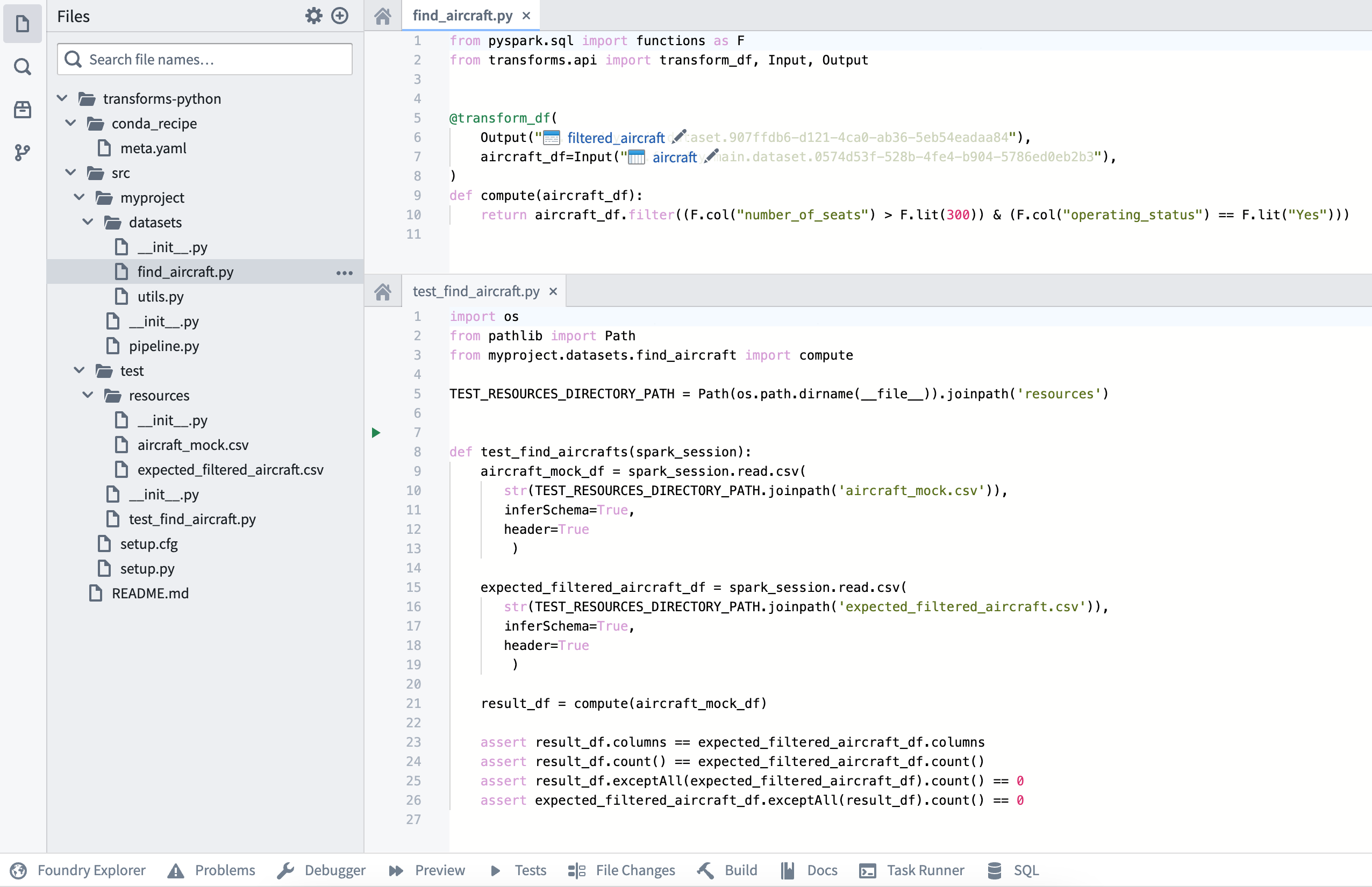 Unit test with sample inputs.