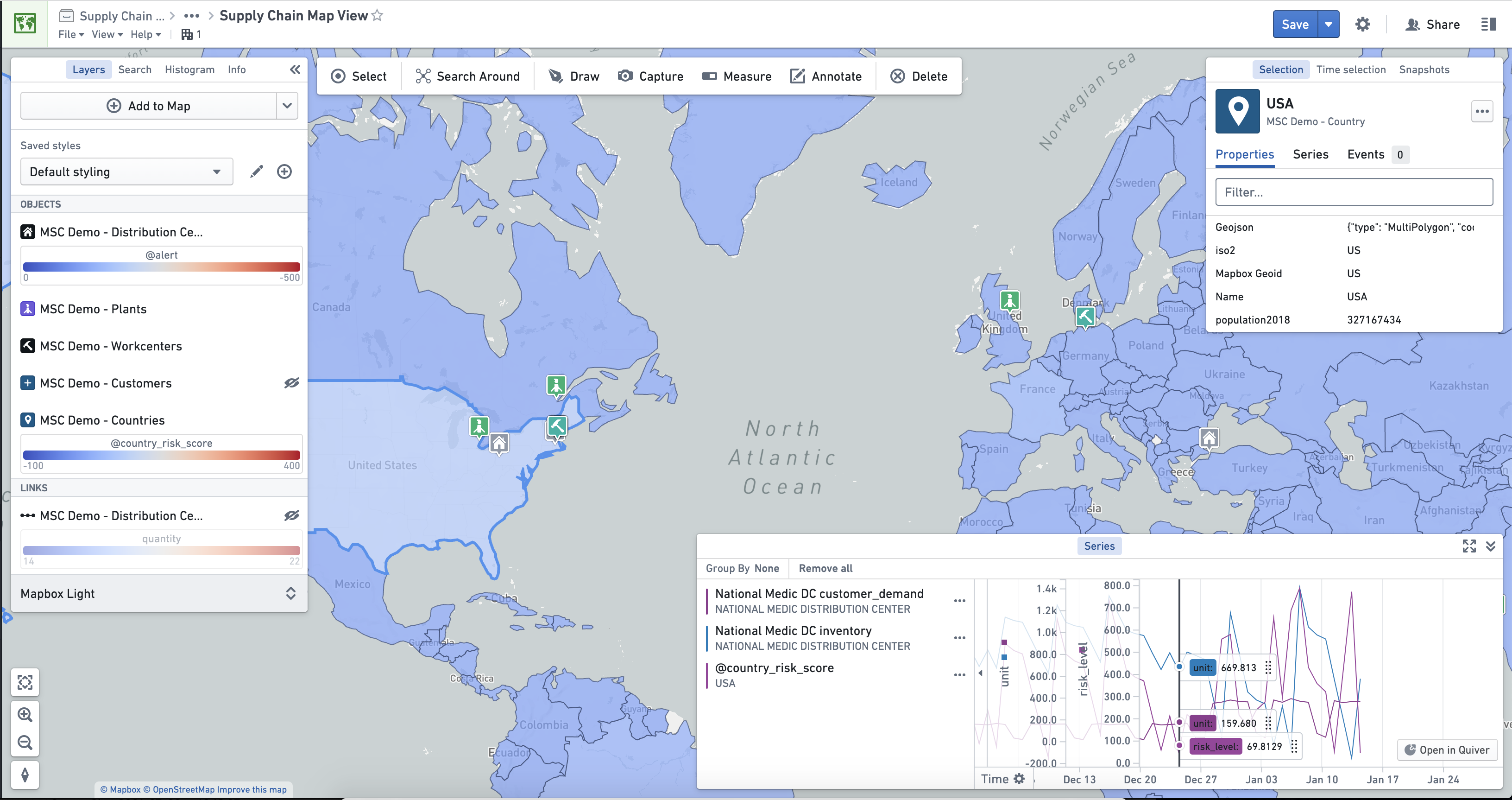 Example supply chain application