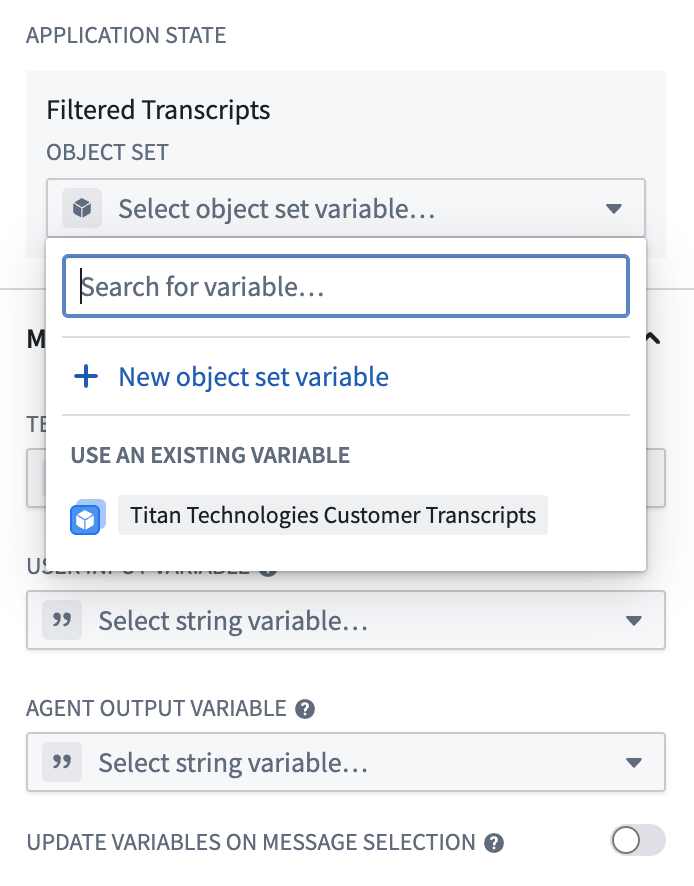 Application state configuration empty state.