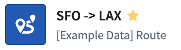 A favorited object, as indicated by a highlighted star next to it.