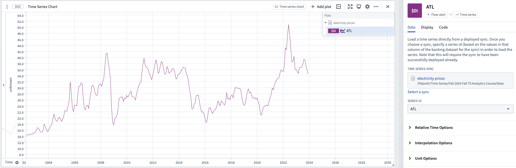 Time series sync