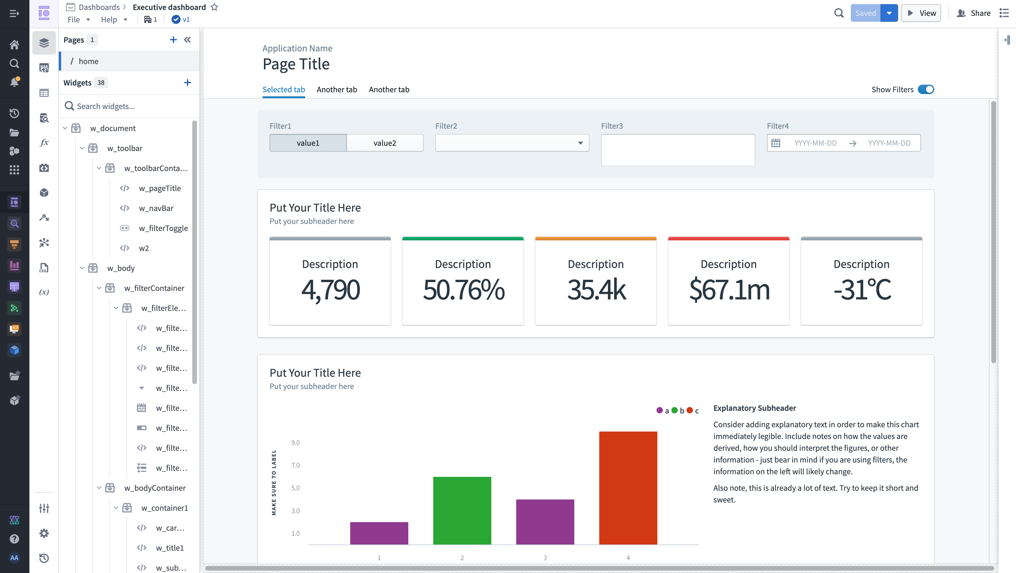 Example Slate dashboard