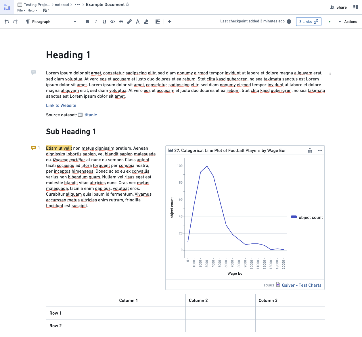 Example screenshot of the Notepad application