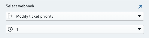 Select webhook to execute