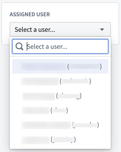 User Select widget example.