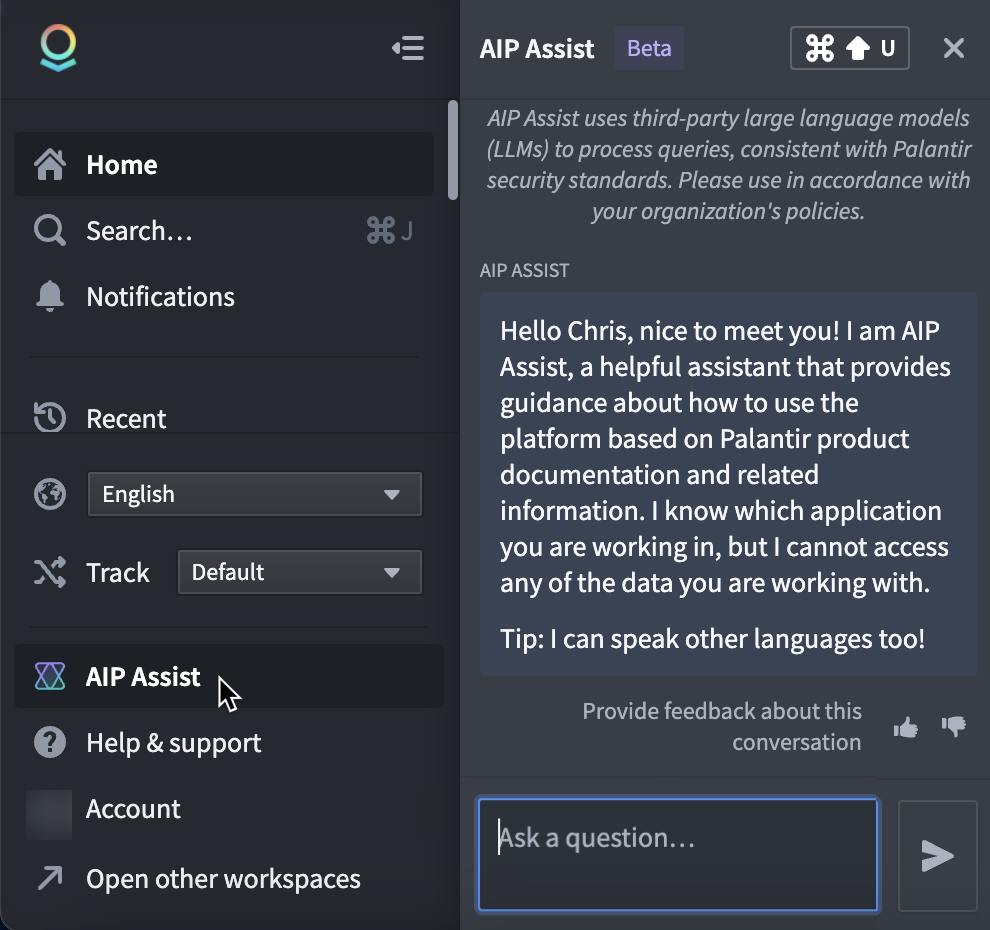 API Assist sidebar