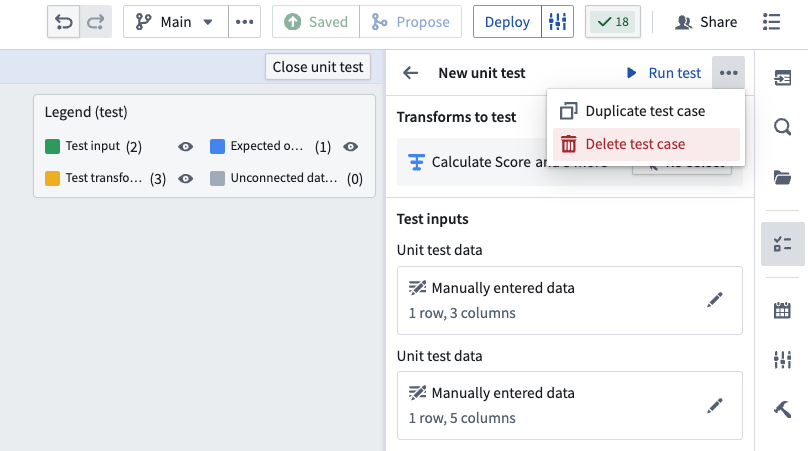 How to delete a unit test.
