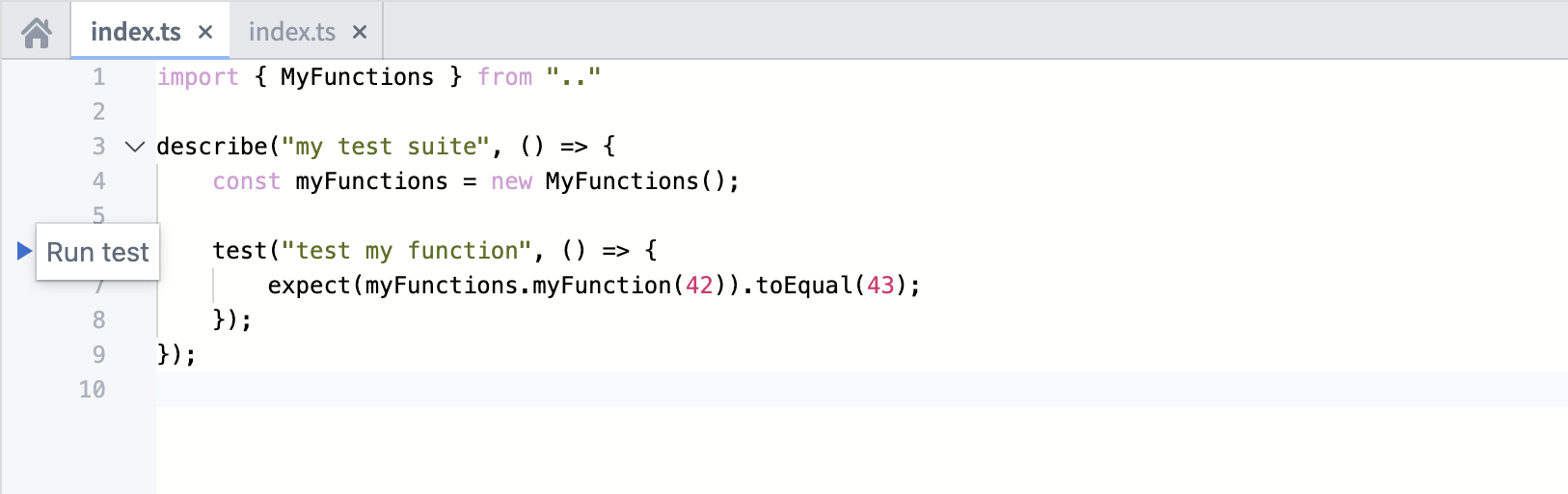 Test debugger layout.