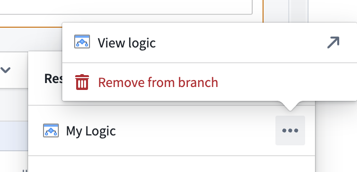 Remove from branch button