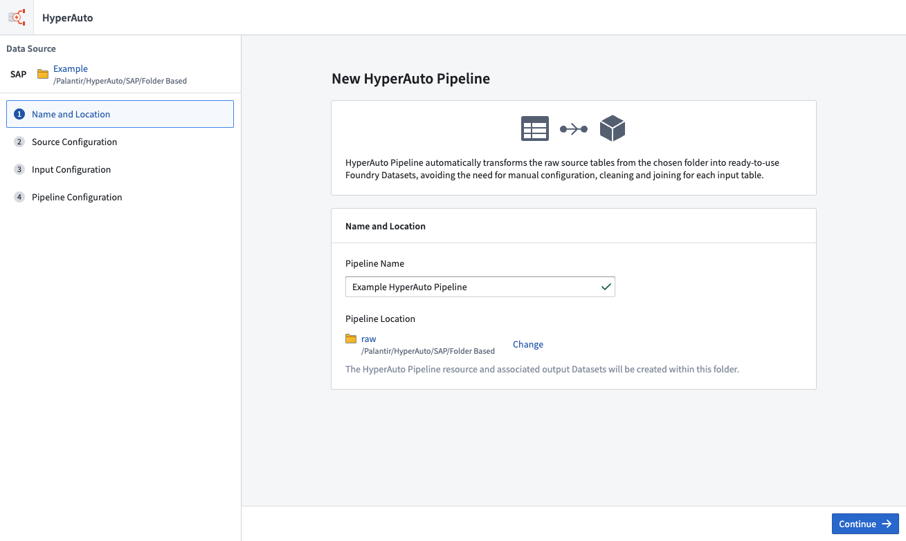 Create new folder based pipeline