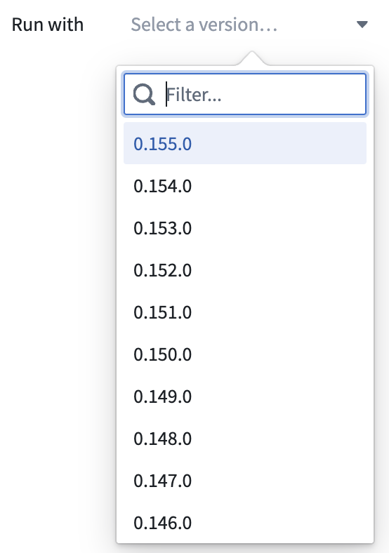 Select the latest version available for transforms-excel-parser.