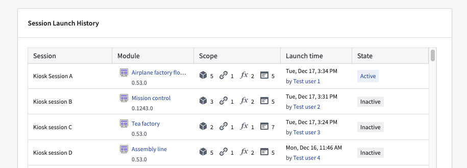 Kiosk mode module allowlist and permission group allowlist.