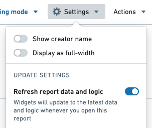 Auto-refresh data and logic turned on