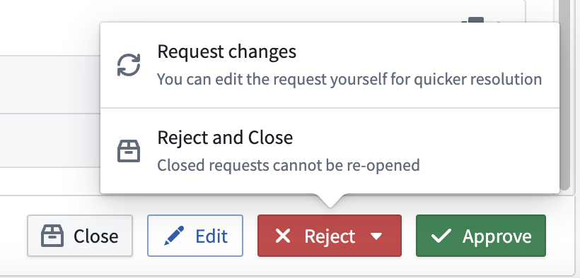 request actions
