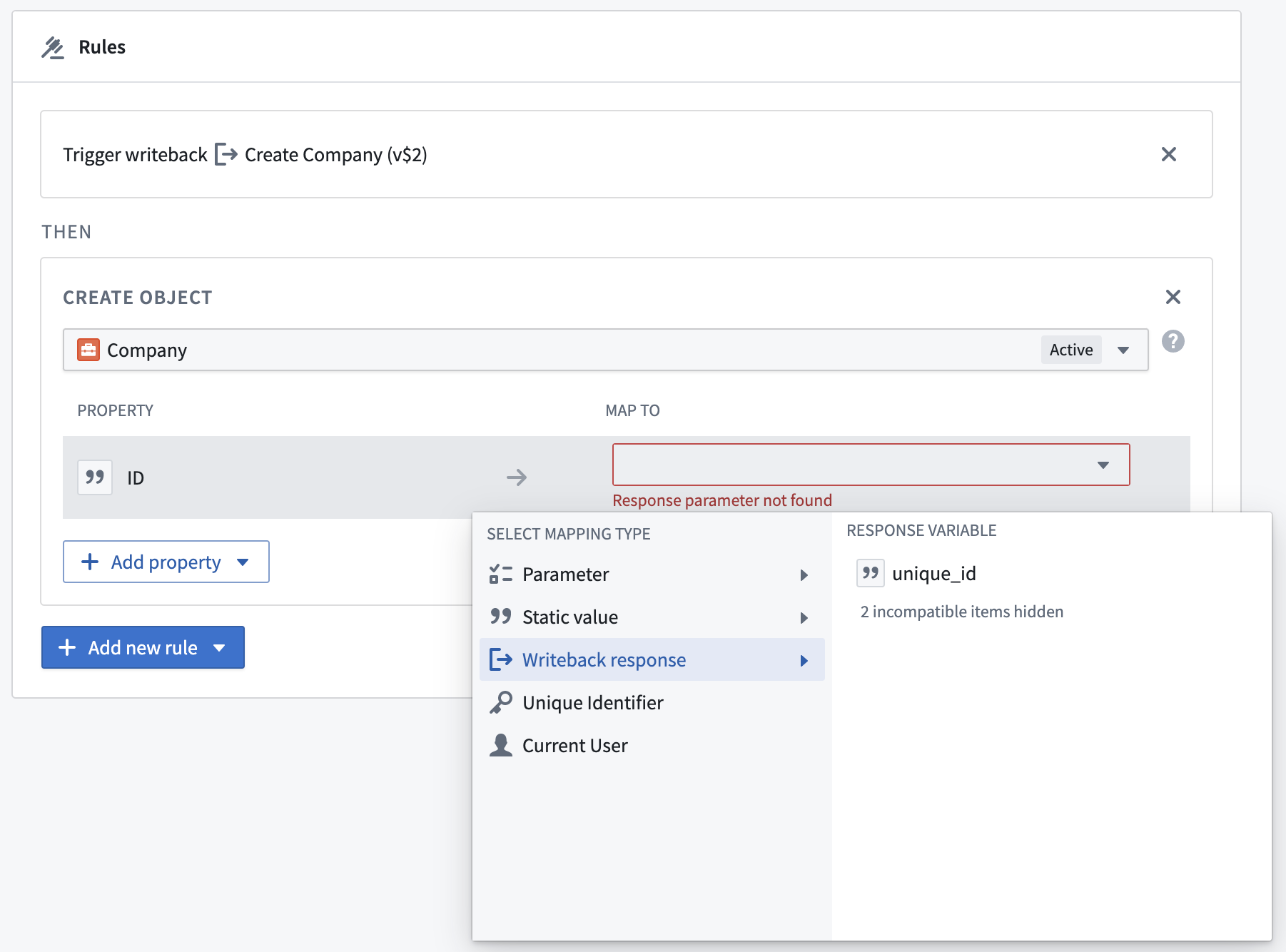 Using an output parameter in a Logic Rule