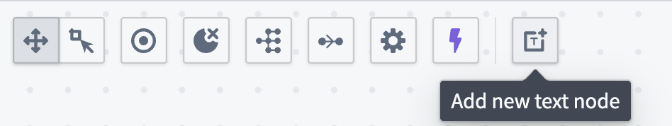 Adding a new text node in Workflow Lineage.