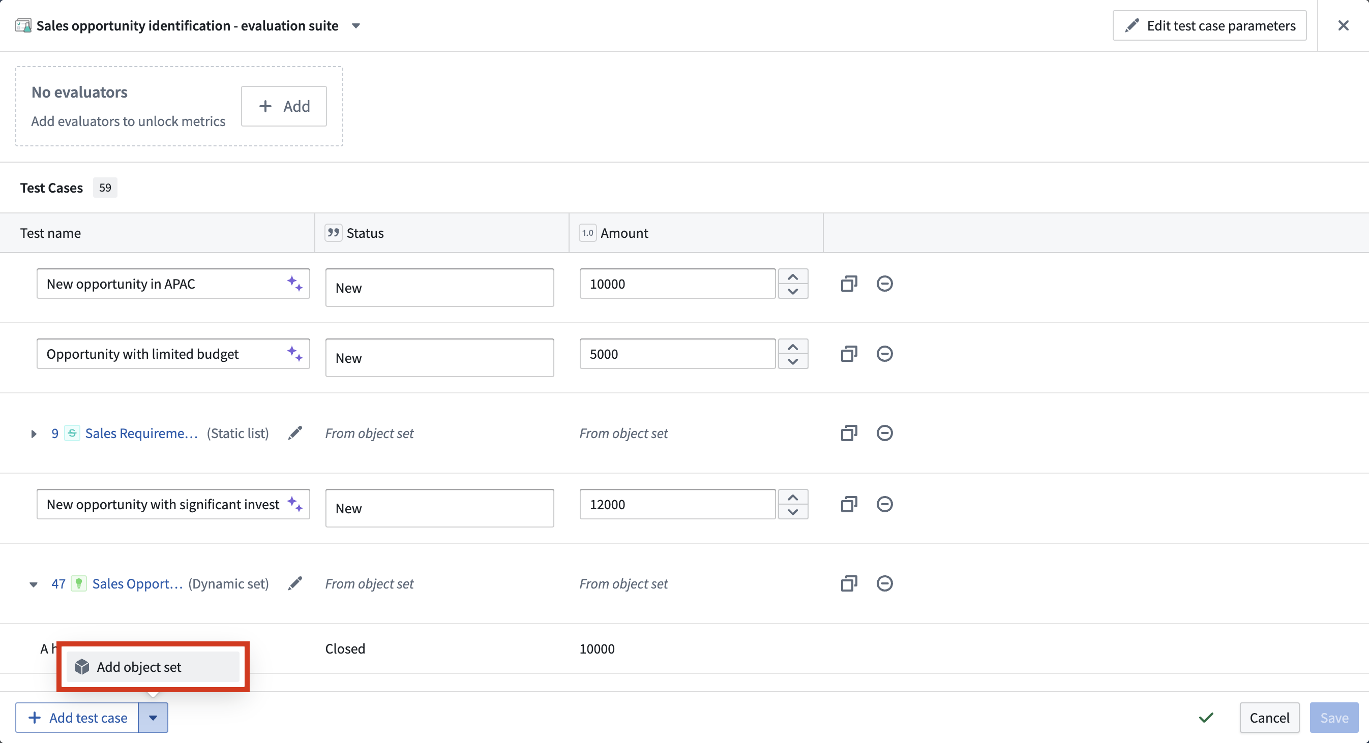 Add object-set-backed test cases.