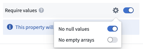 Advanced required property configuration