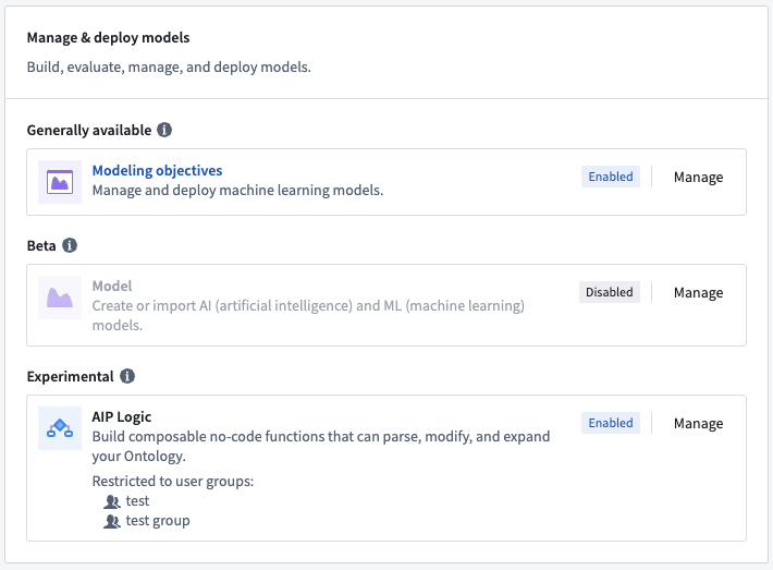 Category of applications