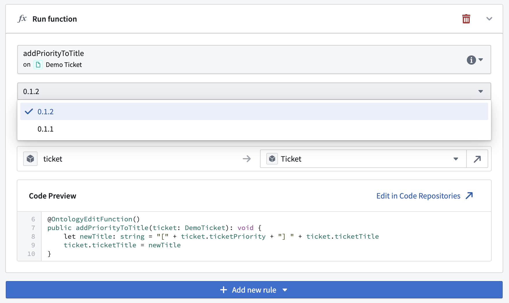How to update the version of the function