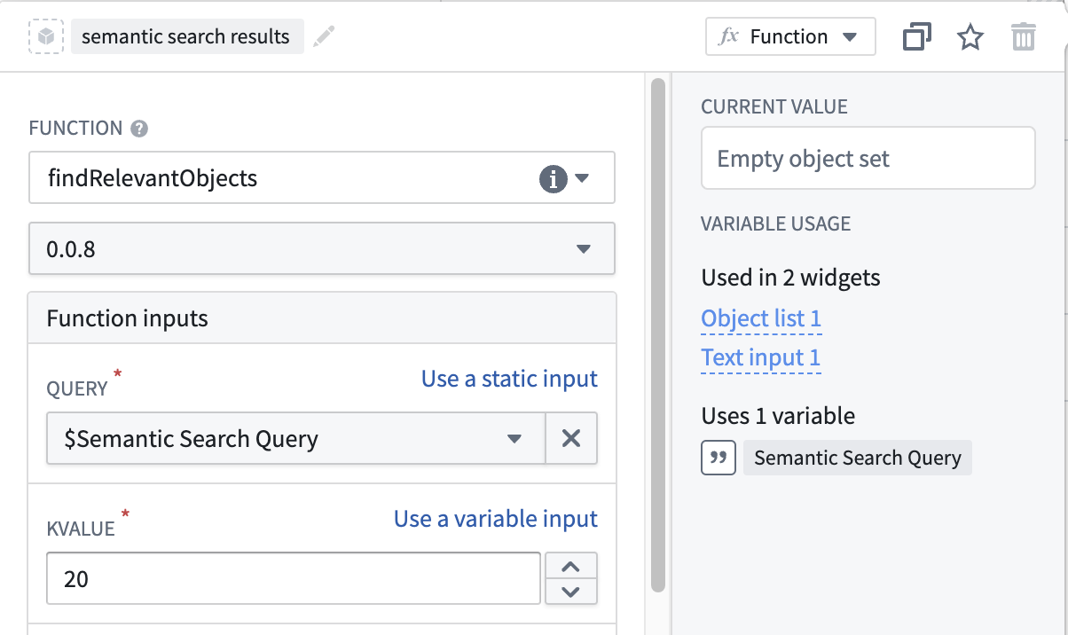 KNN Function to generate object set