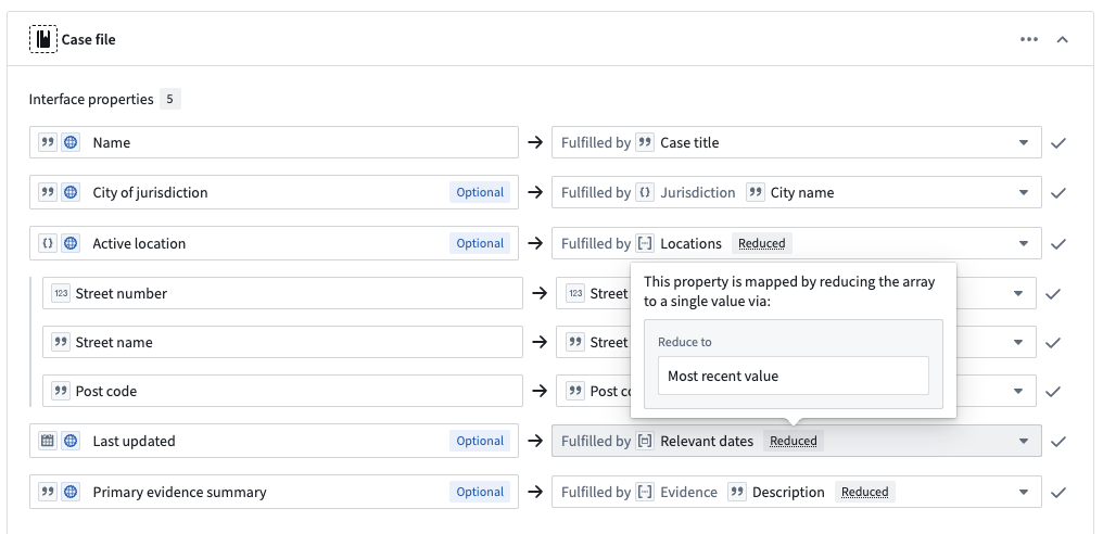 Interface implementation via reducer