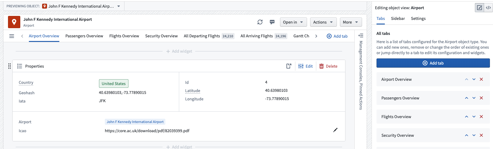 Add new tab in Object View